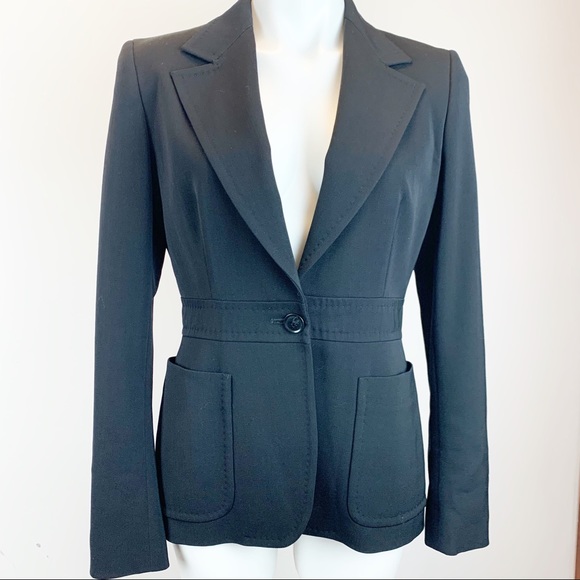 MaxMara Jackets & Blazers - MaxMara classic black wool suit jacket blazer